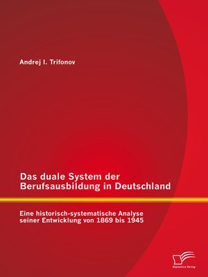 cover image of Das duale System der Berufsausbildung in Deutschland